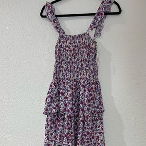 Ruffle floral maxi dress